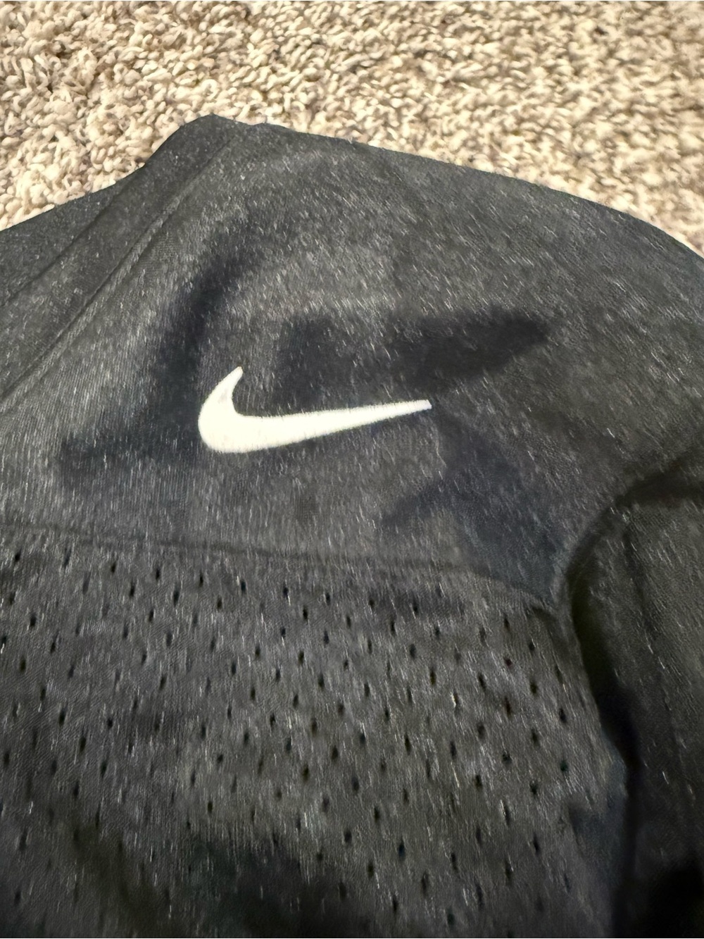 Nike Black Mesh Short-Sleeve Kids Jersey - Picture 3 of 6
